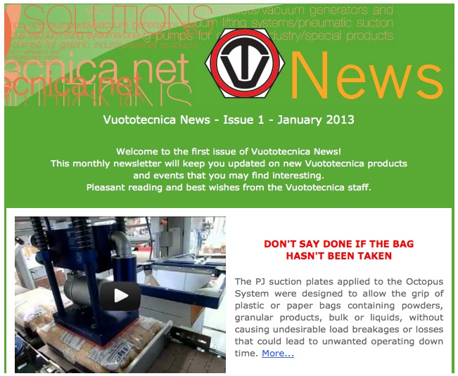 Vuototecnica Newsletter